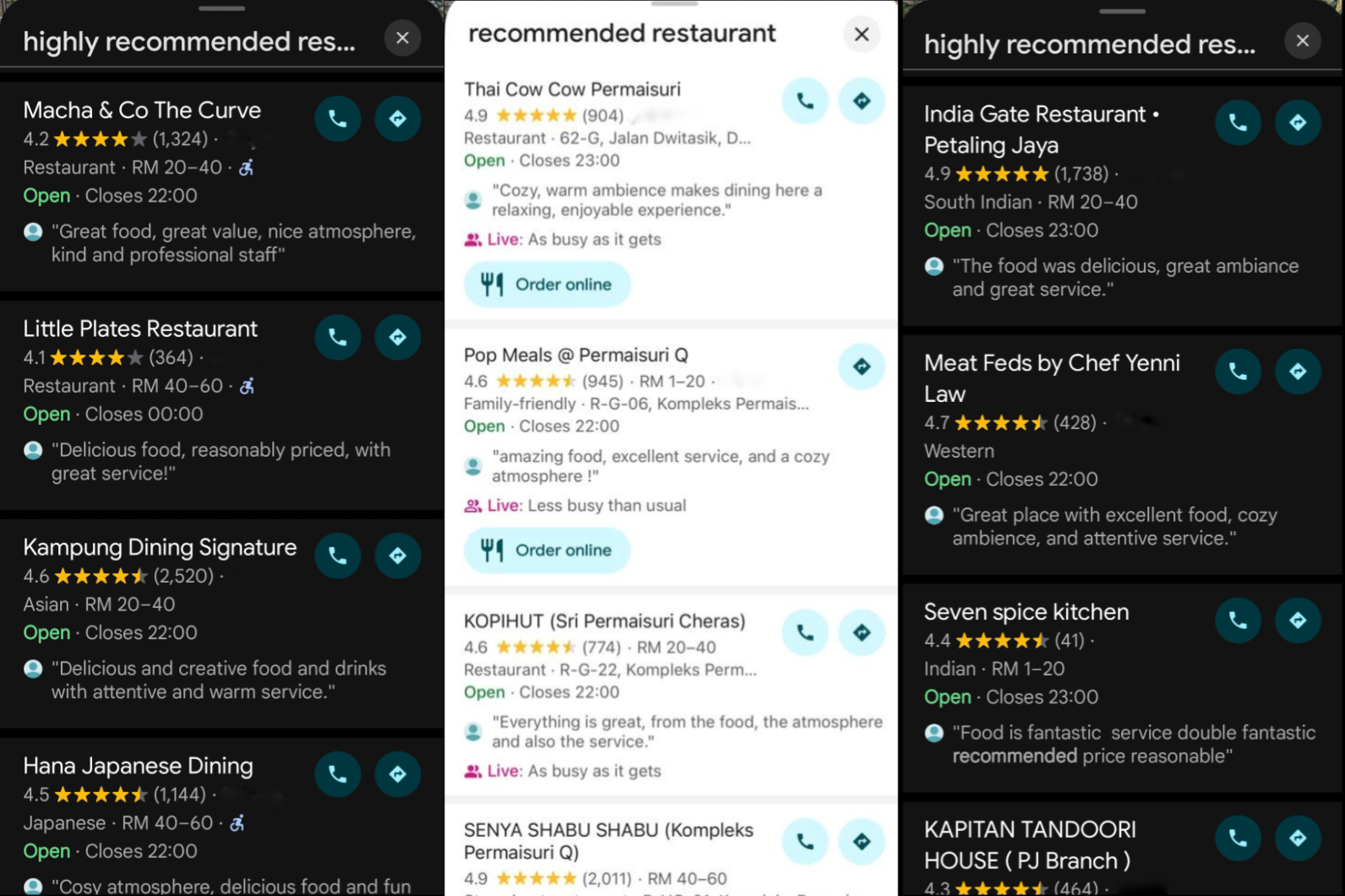 What directory mode looks like